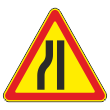 Дорожный знак 1.20.3 «Сужение дороги» (временный) (металл 0,8 мм, III типоразмер: сторона 1200 мм, С/О пленка: тип А коммерческая)